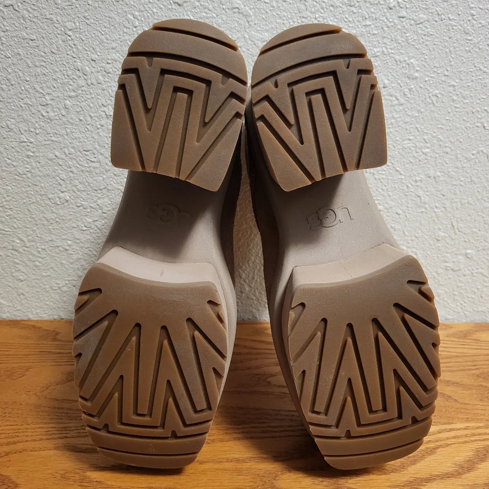 UGG Tan Mini New Heights Platform Boots Size 10